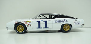 A J Foyt #11 1/24th  University of Racing 1969 Torino Cobra AUTOGRAPHED