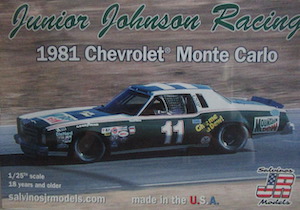 Junior Johnson Racing #11 1981 Mountain Dew Chevrolet Monte Carlo Salvino Model Car Kit
