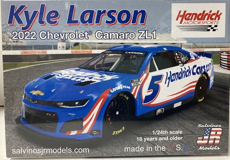 Kyle Larson #5 2022 Hendrickcars.com Chevrolet Camaro ZL1 Salvino Model Car Kit