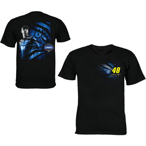 Jimmie Johnson #48 2012 Lowe's black camber tee shirt