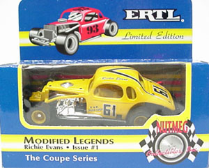 Richie Evans #61 1/64th Nutmeg coupe modified (yellow paint)