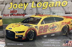 Joey Logano #22 2023 Shell Pennzoil Ford Mustang Salvino Model Car Kit