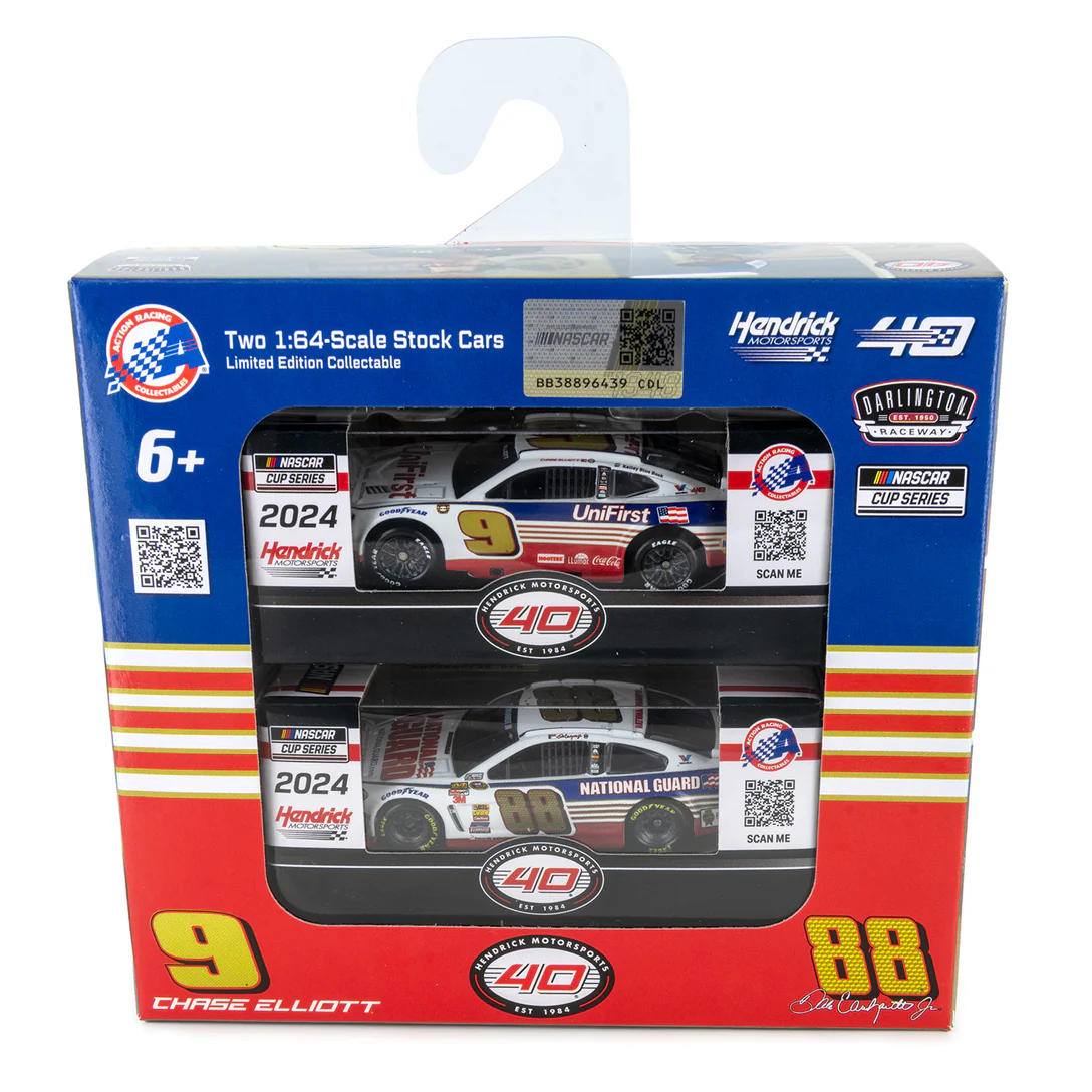 Chase Elliott  #9 Dale Earnhardt Jr #88 2 car Throwback 1/64th 2024 Lionel 