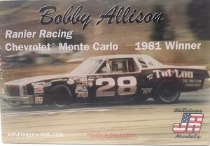 Bobby Allison #28 1/25th Ranier Racing Chevrolet Monte Carlo 1981 Winner plastic model kit