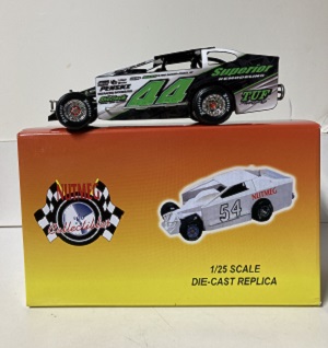 Anthony Perrego #44 1/25th scale Nutmeg Superior Remodeling dirt modified