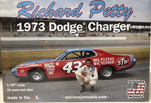 Richard Petty #43 1/25th 1973 STP Dodge Charger Salvino plastic model kit