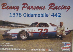 Benny Parsons #72 Benny Parsons Racing 1978 Oldsmobile 442 Salvinos JR Model kit