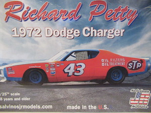 Richard Petty #43 1/25th 1972 STP  Dodge Charger Salvino plastic model kit