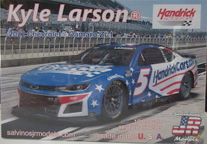 Kyle Larson #5 2022 Hendrickcars.com  Patriotic Chevrolet Camaro ZL1 Salvino Model Car Kit