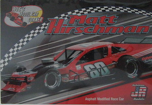 Matt Hirschman #60 asphalt modified  1/25th JR Salvino model car kit