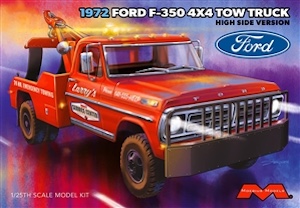 1972 Ford F-350 4x4 Tow Truck High Side Version 1/25th Moebius Model plastic model kit