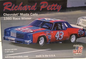 Richard Petty #43 1/25th  1980 STP Monte Carlo race winner plastic model kit